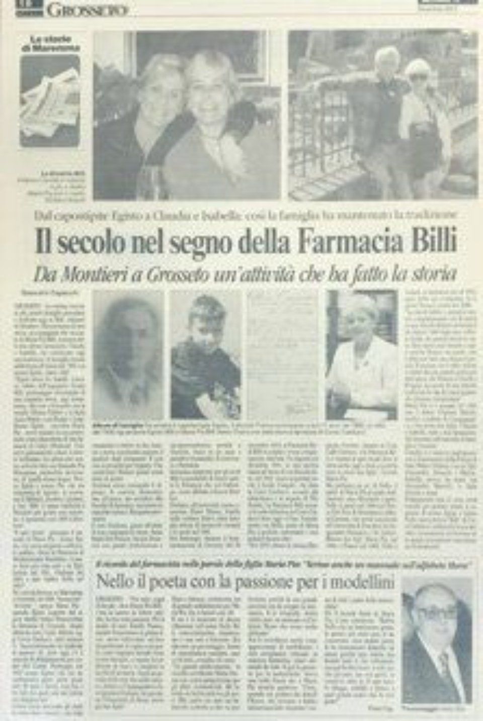estratto di un articolo sulla Farmacia Cellina Meduna